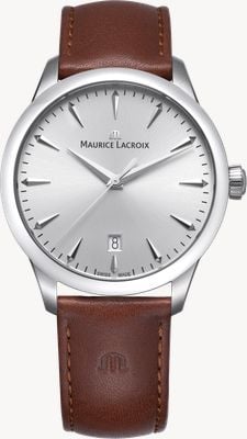Maurice Lacroix 1975 Quartz (39mm) Silver Sun-Brushed Dial / Brown Leather Strap 751007-SS001-130-3