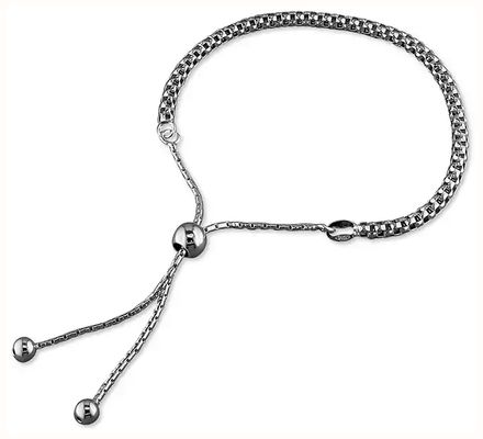 James Moore CME Sterling Silver Bracelet With Popcorn Slide Adjuster H1288/S