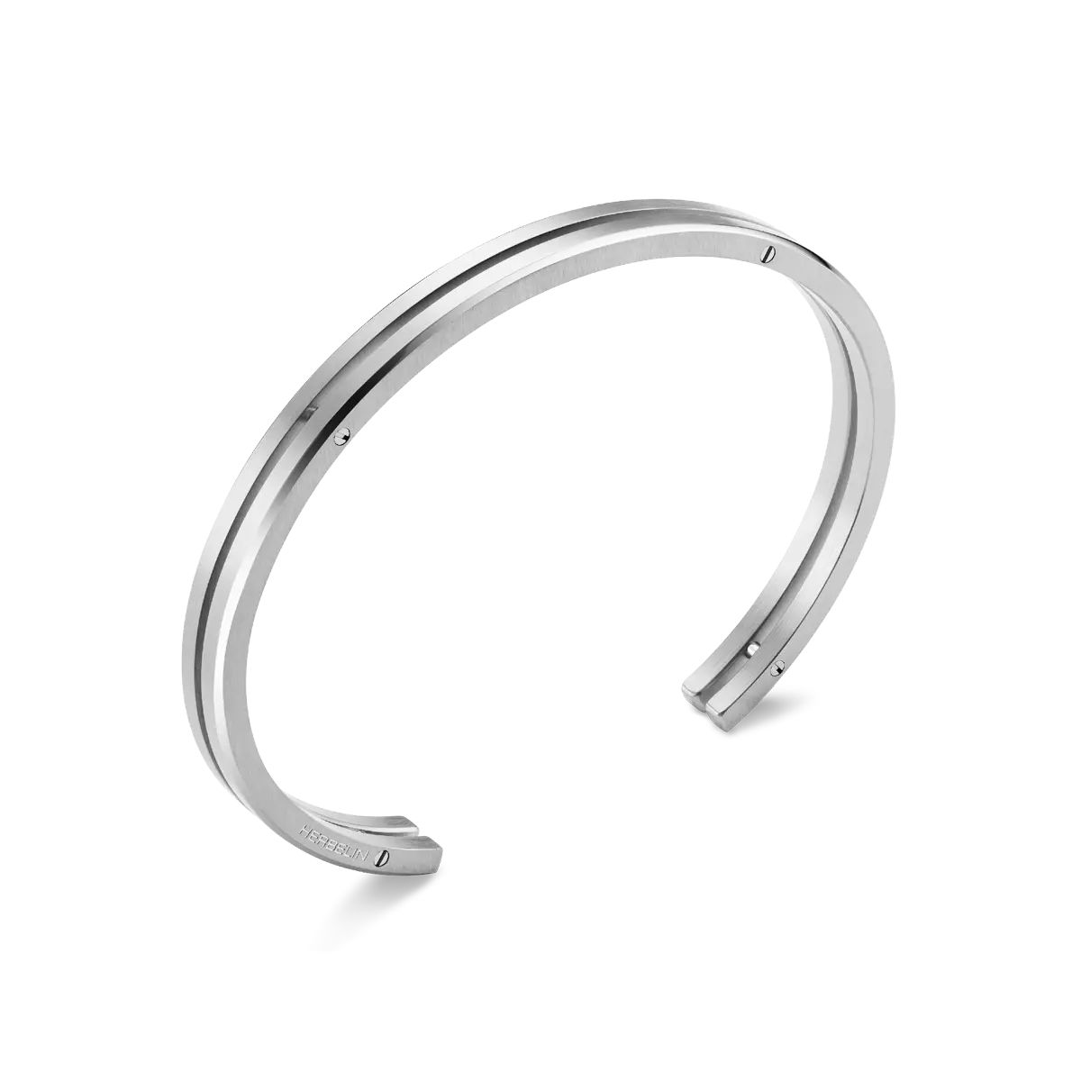 Herbelin JND6AB Newport Duo Bangle - Brushed And Polished Jewellery
