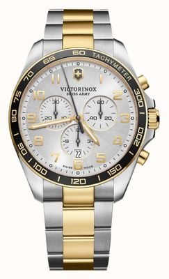 Victorinox Fieldforce Chronograph (42mm) Silver Dial / Two-Tone Stainless Steel Bracelet 241903