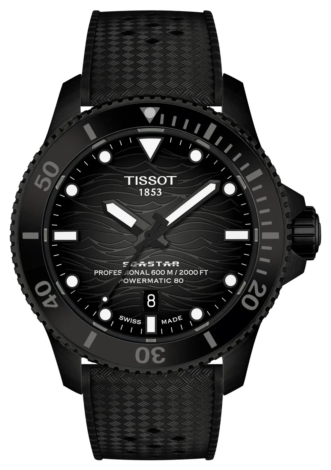 Tissot T1209073705100 Seastar 2000 Powermatic 80 (44mm) Watch