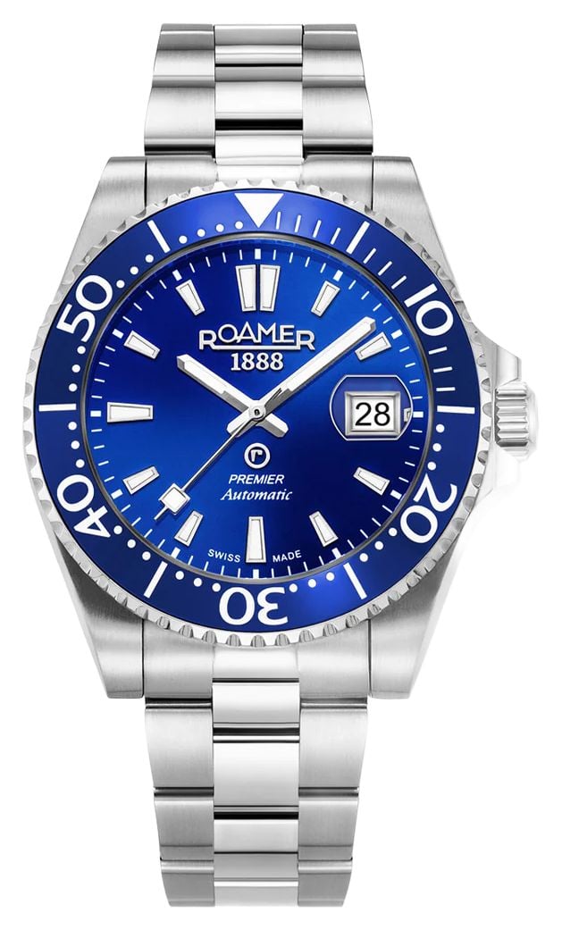 Roamer 986983 41 45 21 Premier Automatic (42mm) Blue Sunray Watch
