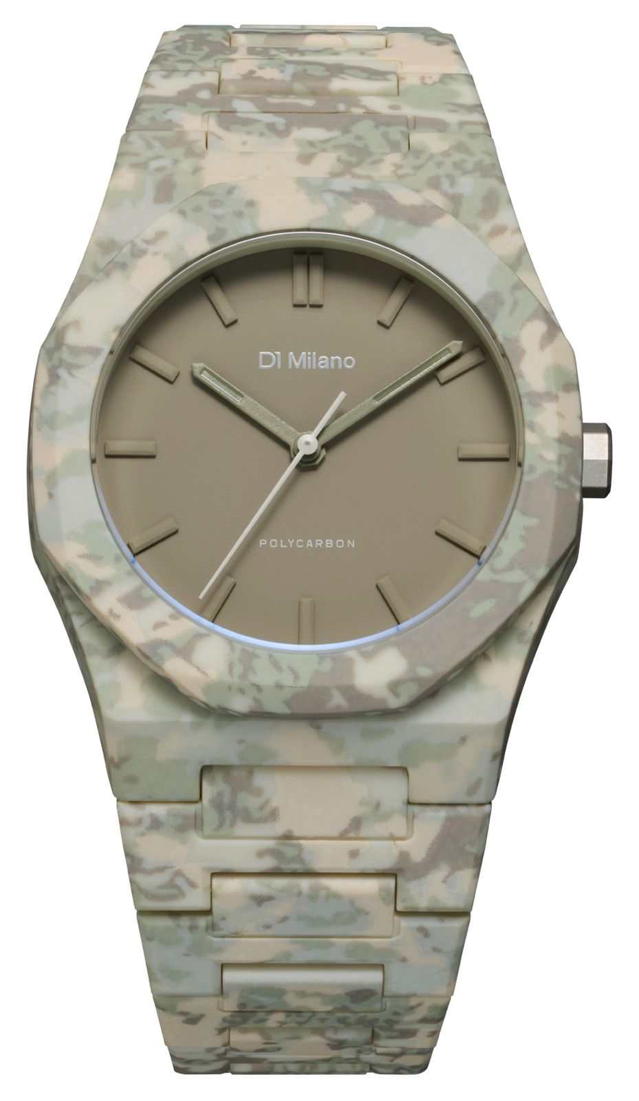 D1 Milano PCBJ38 Polycarbon Forest Camo (40.5mm) Matte Grey- Watch
