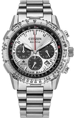 Citizen Eco-Drive Promaster Air Navihawk Chronograph (40mm) Silver Dial / Stainless Steel Bracelet CA4660-61A