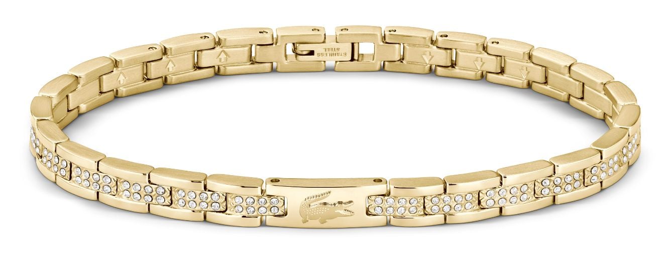 Lacoste 2040671 Metropole Gold IP Bracelet With Crystals Jewellery