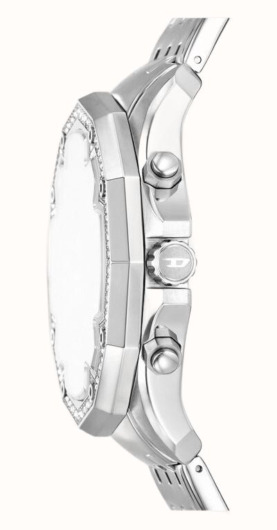 Diesel Stinger Pavé Chronograph (46mm) Silver Pavé Dial / Stainless Steel Bracelet DZ4734 - alternate view 3