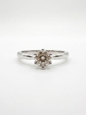 e alexandra 9ct White Gold Diamond Set Solitaire Ring 0.25cts Dr868w J2275