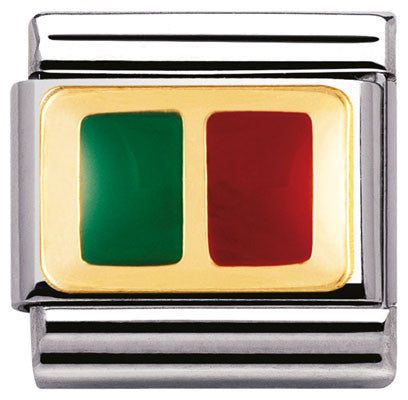 Nomination 030234/17 Classic Portugal Flag Enamel 18ct Gold Jewellery