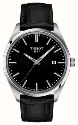 Tissot PR 100 Quartz (40mm) Black Dial / Black Leather Strap T1504101605100
