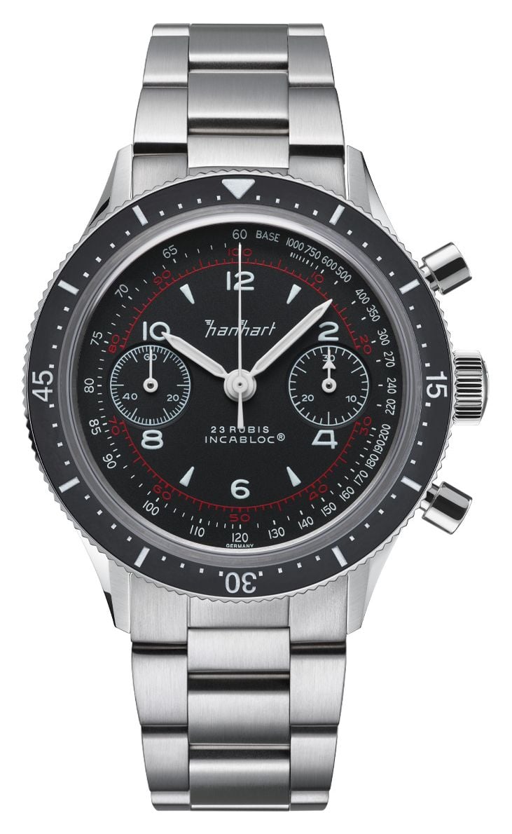 Hanhart H703.215-6428 415 ES Pure (39mm) Black Dial / Watch