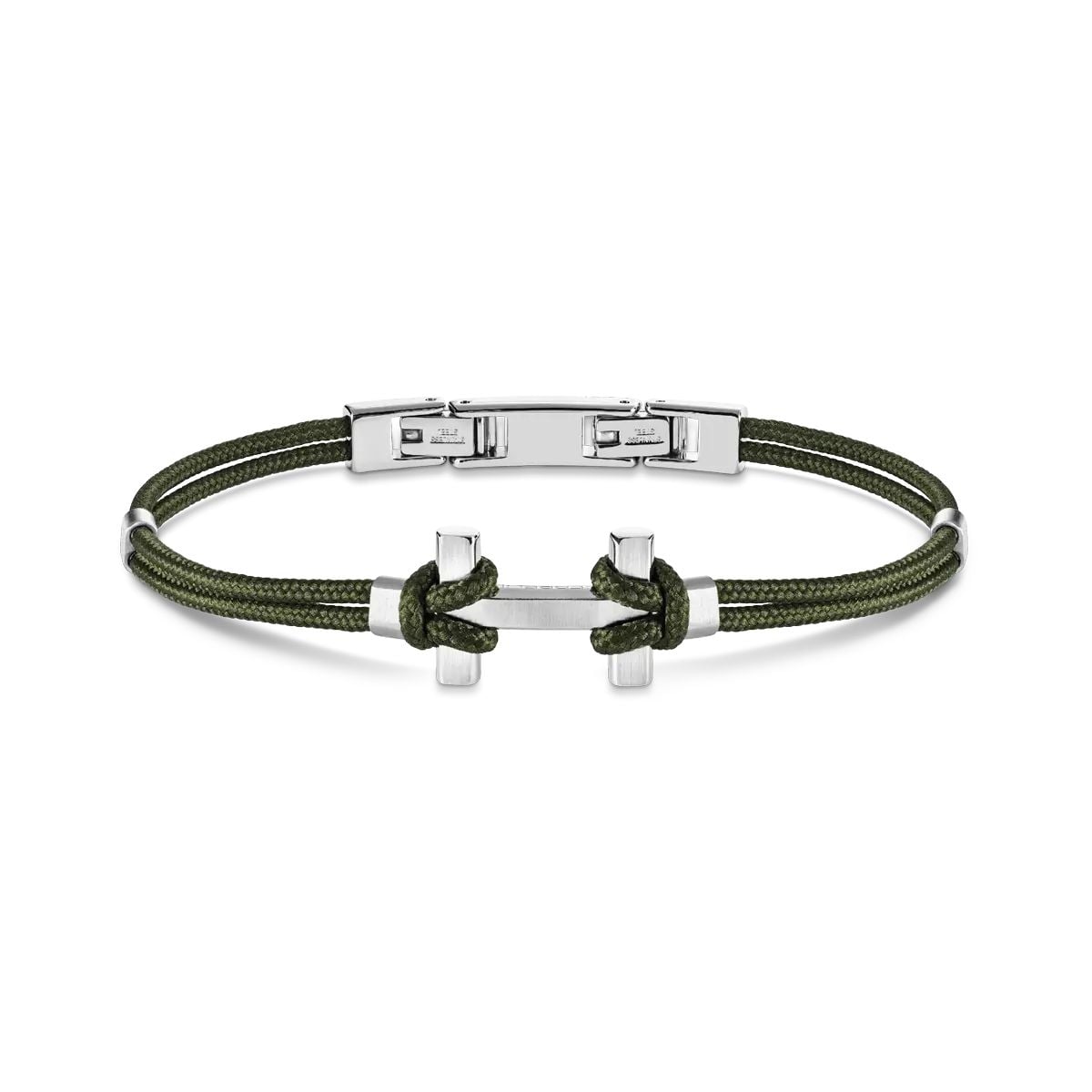 Herbelin BH20ABKK Amarrage Bracelet - Khaki Green Nylon And Jewellery