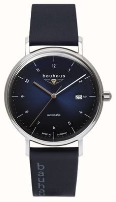 Bauhaus Classic Automatic (41mm) Night Blue Dial / Blue Leather Strap 21523