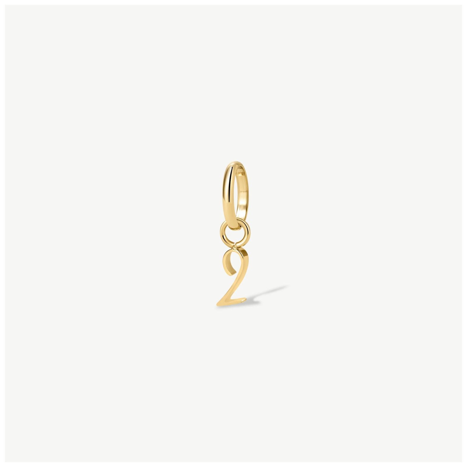 D.LOUISE CH-19-02 Gold Tone Mini Number Charm - 2 Jewellery