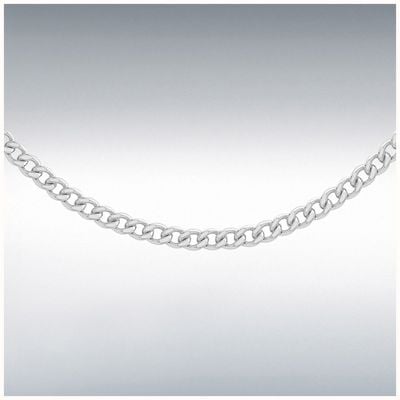 IBB Silver Oval Flat Curb Chain 20" 8.13.5895