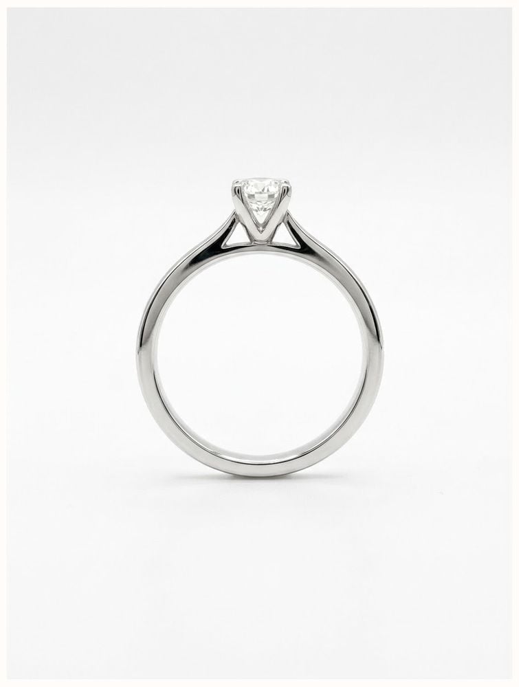 0.31ct Natural Round Brilliant Diamond Platinum Solitaire Ring FCD28380 - alternate view 3