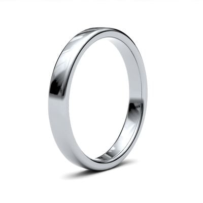 James Moore Wedding Rings | Platinum | 3mm | Medium | Soft Court | AG_3LMS-PT