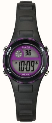 Timex Time Machines® Digital Multifunction (27mm) Purple Digital Dial / Black Resin Strap TW2W92300