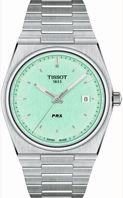 Tissot PRX Quartz (40mm) Mint Green Dial / Stainless Steel Bracelet T1374101109101