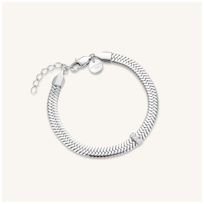 Rosefield Jewellery JBSCS-J1192 Large Snake Silver Bracelet