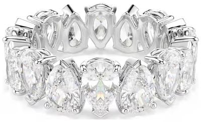 Swarovski Matrix Vittore Ring, Pear Cut, White, Silver-tone Finish 5689468