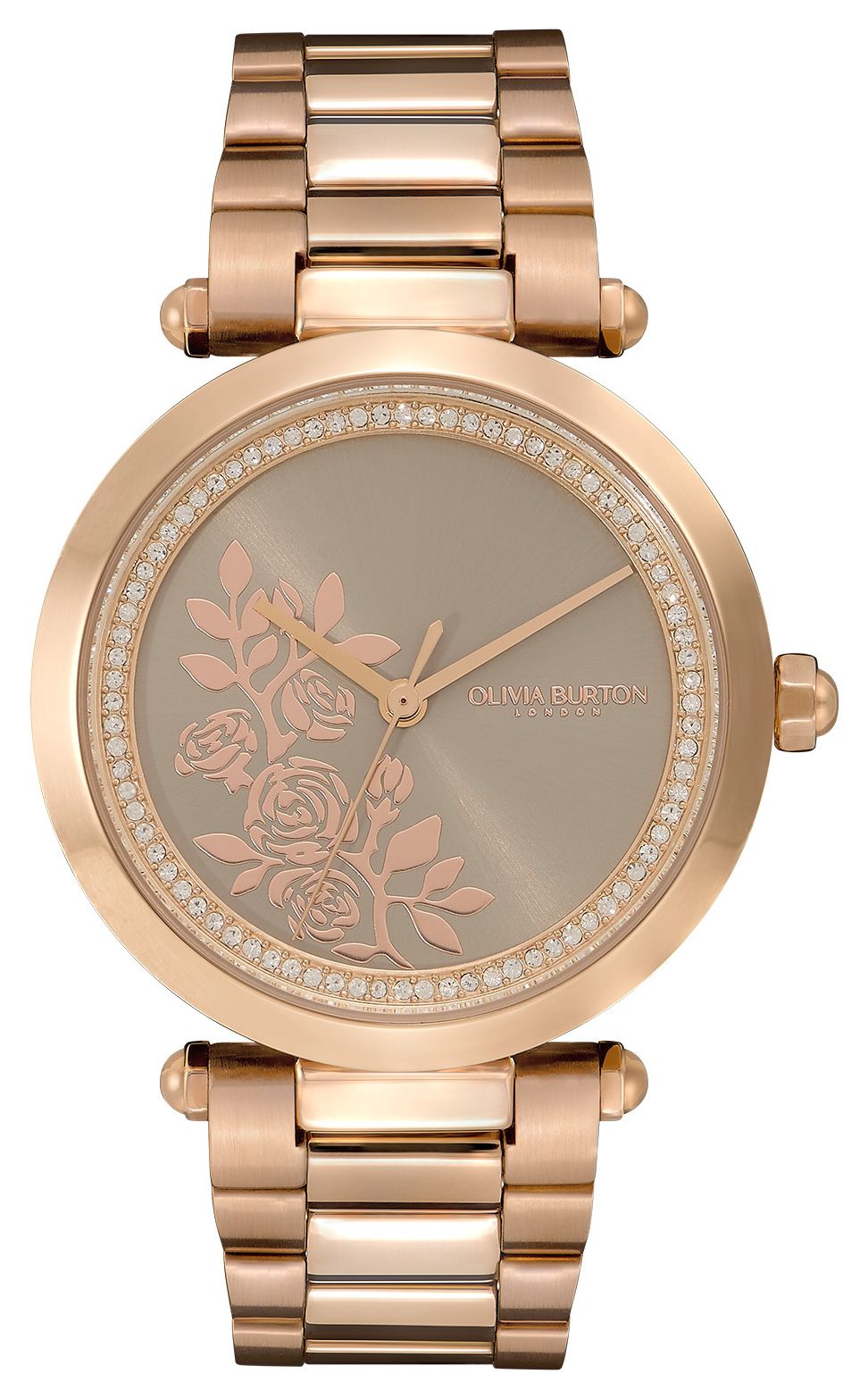 Olivia Burton 24000044 Signature | Beige Floral Dial | Rose Watch