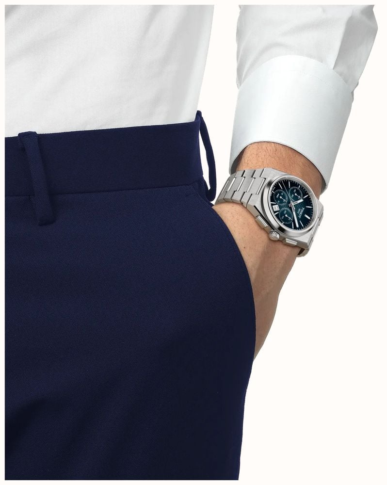 Tissot PRX Automatic Chronograph (42mm) Blue Gradient Dial / Stainless Steel Bracelet T1374271104101 - alternate view 5