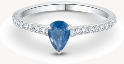 Platinum Tanzanite And Diamond Ring SR1476