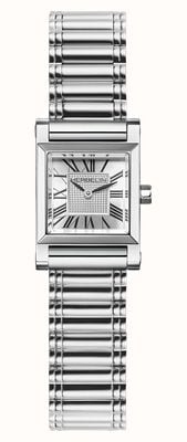 Herbelin Antarès Square Quartz (19.4mm) Silver Guilloché Dial / Stainless Steel Bracelet A17144AP01B2