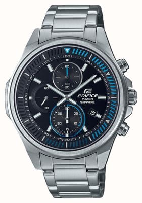 Casio Edifice -Classic Collection | Stainless Steel Bracelet | Black Dial EFR-S572D-1AVUEF Ex display