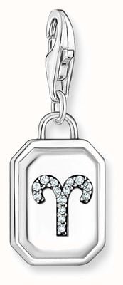 Thomas Sabo Silver Charm Pendant Zodiac Sign Aries With Zirconia 2147-643-21