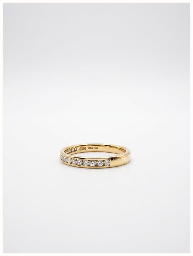 0.33ct Natural Diamond 9ct Yellow Gold Channel Set Ring HET100023 - alternate view 2