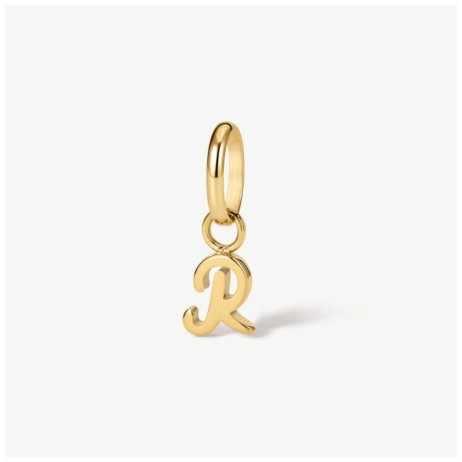 D.LOUISE CH-39-18 Gold Tone Mini Italic Initial Charm - R Jewellery
