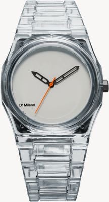 D1 Milano Nylon Exp_Riviera (39mm) Matte Pale Blue Dial / Transparent Pale Blue Nylon Strap NYBJ03