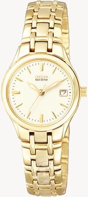 Citizen Women's Gold Plated Stainless Steel Eco-Drive EW1262-55P