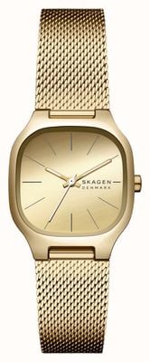 Skagen Mellem Lille (28mm) Gold Dial / Gold PVD Stainless Steel Mesh Bracelet SKW3164