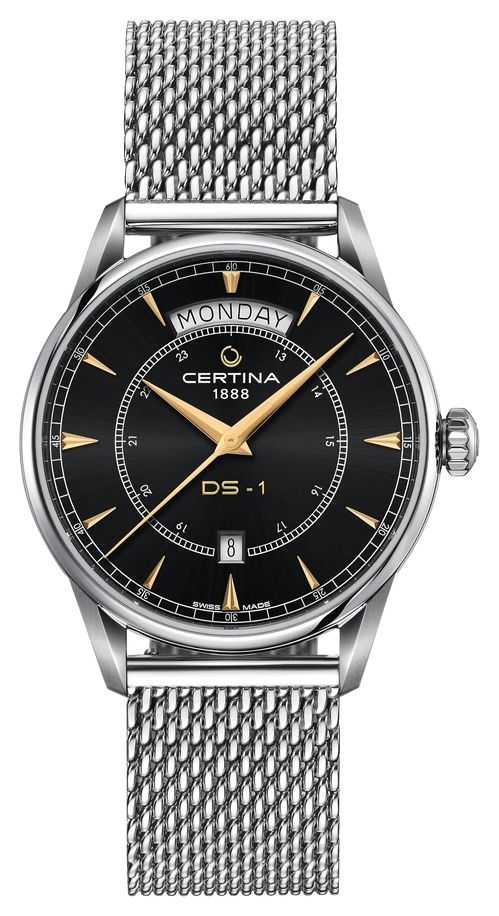 Certina C0294301105100 Men’s DS-1 Day Date (40mm) Black Dial Watch