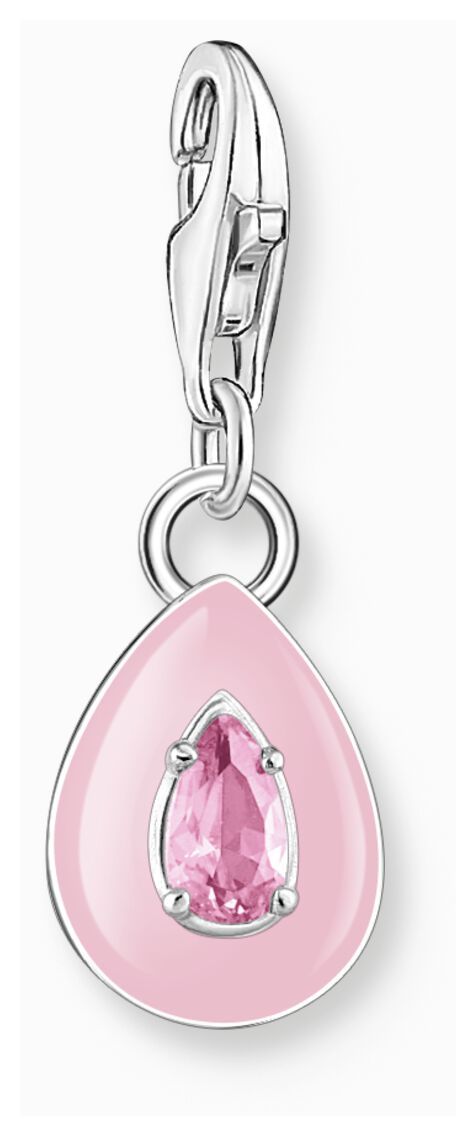 Thomas Sabo 2028-041-9 Charm Club Pink Enamel Drop Silver Jewellery