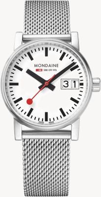 Mondaine Evo2 30mm Big Date Stainless Steel Watch MSE.30210.SM