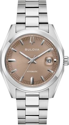 Bulova Surveyor Automatic (39mm) Brown Sunburst Dial / Stainless Steel Bracelet 96B470