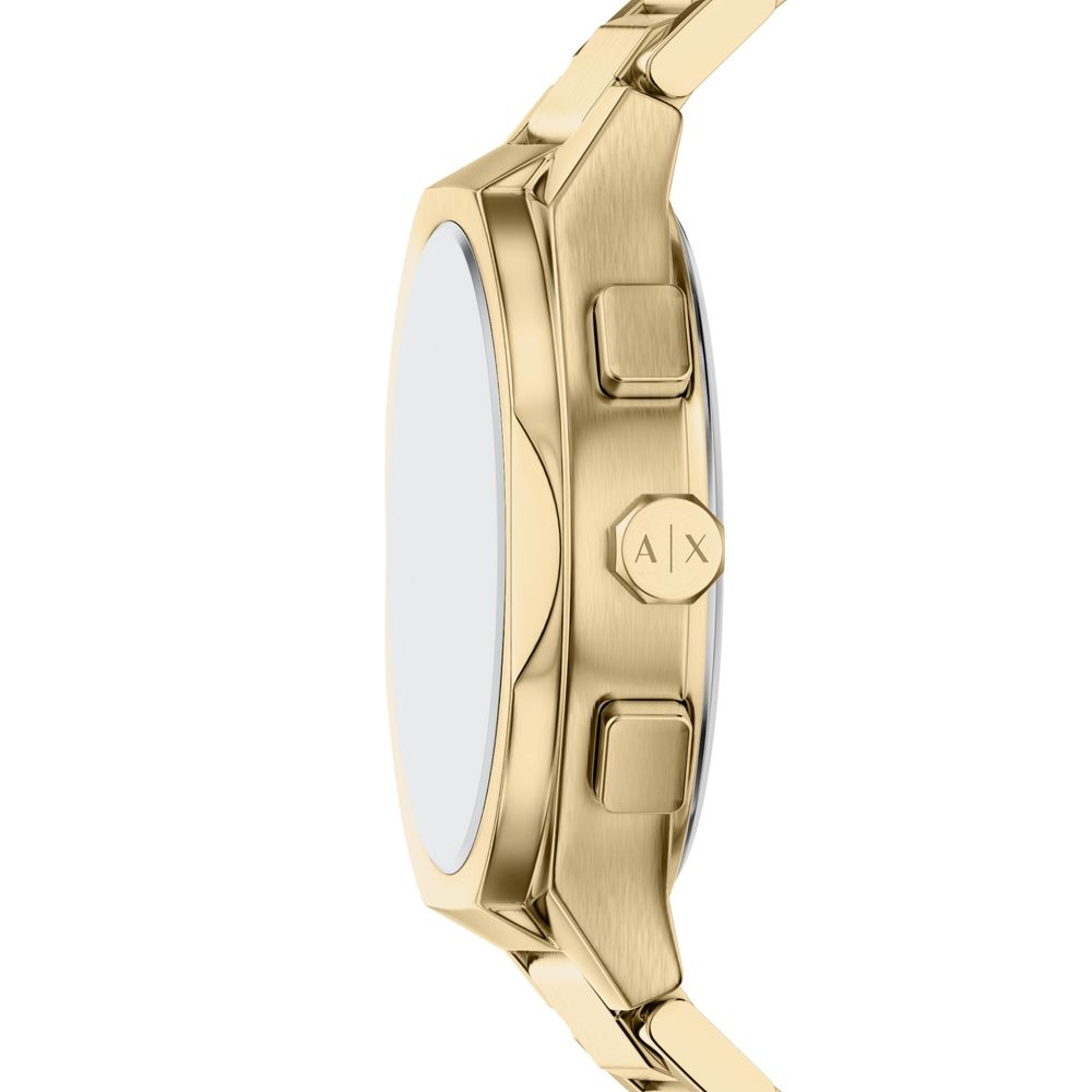Armani Exchange Quartz Chronograph (36mm) Gold Sunray Dial / Gold PVD Stainless Steel Bracelet AX6034 - alternate view 3