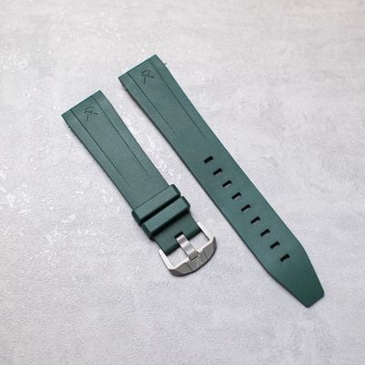 RZE HexaFlex 2.0 Forest Green FKM Rubber Strap (20mm) - UltraHex™ Titanium Buckle Watch HEXAFLEX 2.0 FG