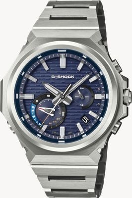 Casio G-Shock G-Steel GST-B1000 Series (44.2mm) Blue 'Brick Pattern' Dial / Stainless Steel Bracelet GST-B1000D-2AER