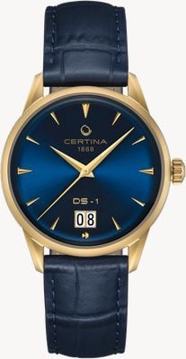 Certina DS-1 Big Date Powermatic 80 (41mm) Night-Blue Dial / Blue Leather Strap C0294263604100