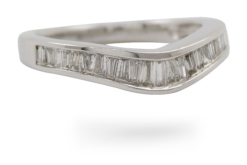 James Moore JM2806 10k W/gold Bagette Cut Dia 0.50ct Ring Jewellery