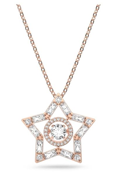 Swarovski 5617766 Stella White Crystal Rose Star Pendant Jewellery