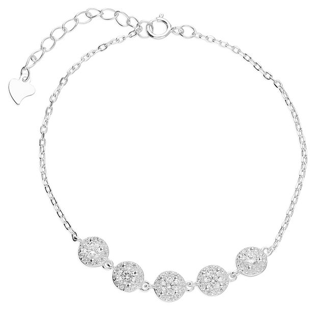 James Moore H6859/S Sterling Silver Round CZ Bracelet Jewellery