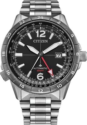 Citizen Promaster AIR Automatic GMT (44.5mm) Black Dial / Stainless Steel Bracelet NB6046-59E