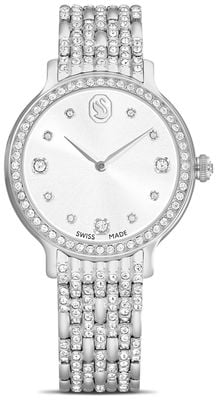 Swarovski Imber (31mm) Silver Sunray Dial / Crystal-Set Stainless Steel Bracelet 5693634