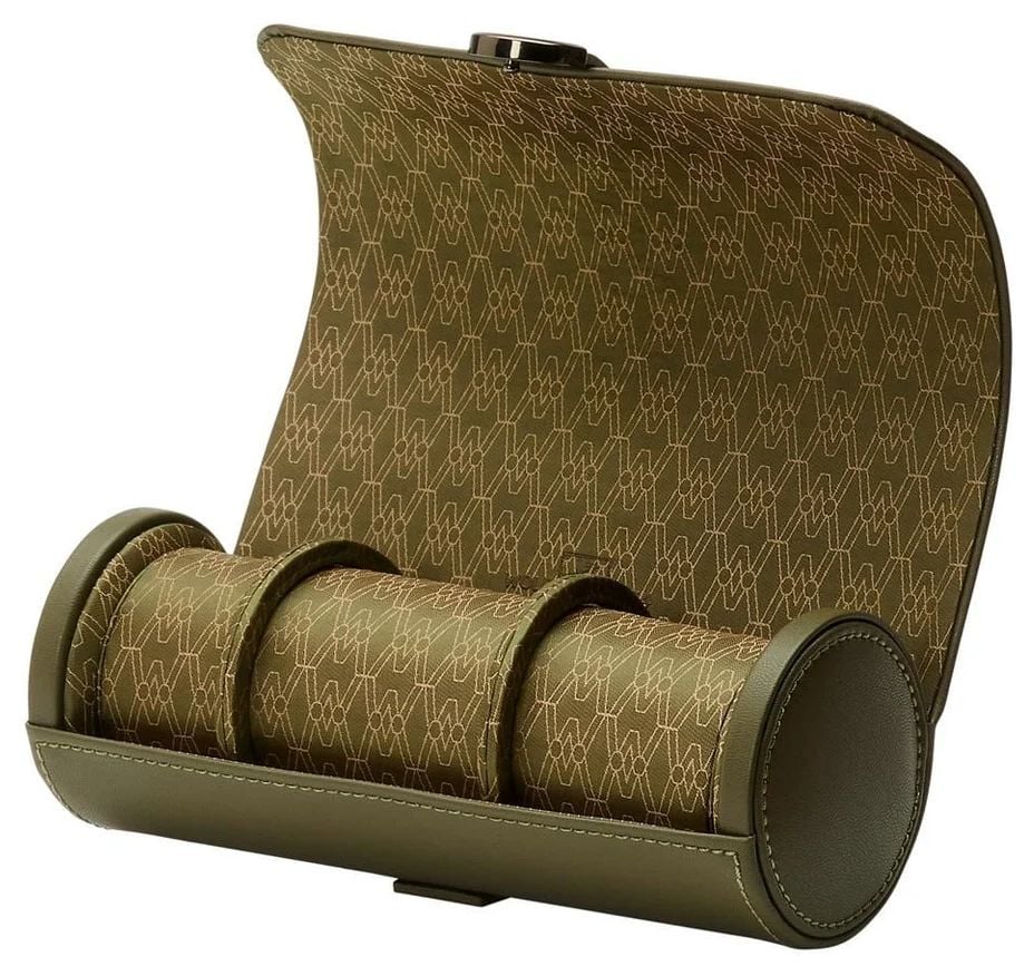 WOLF 190641 90th Anniversary Earth Triple Watch Roll - Olive Jewellery