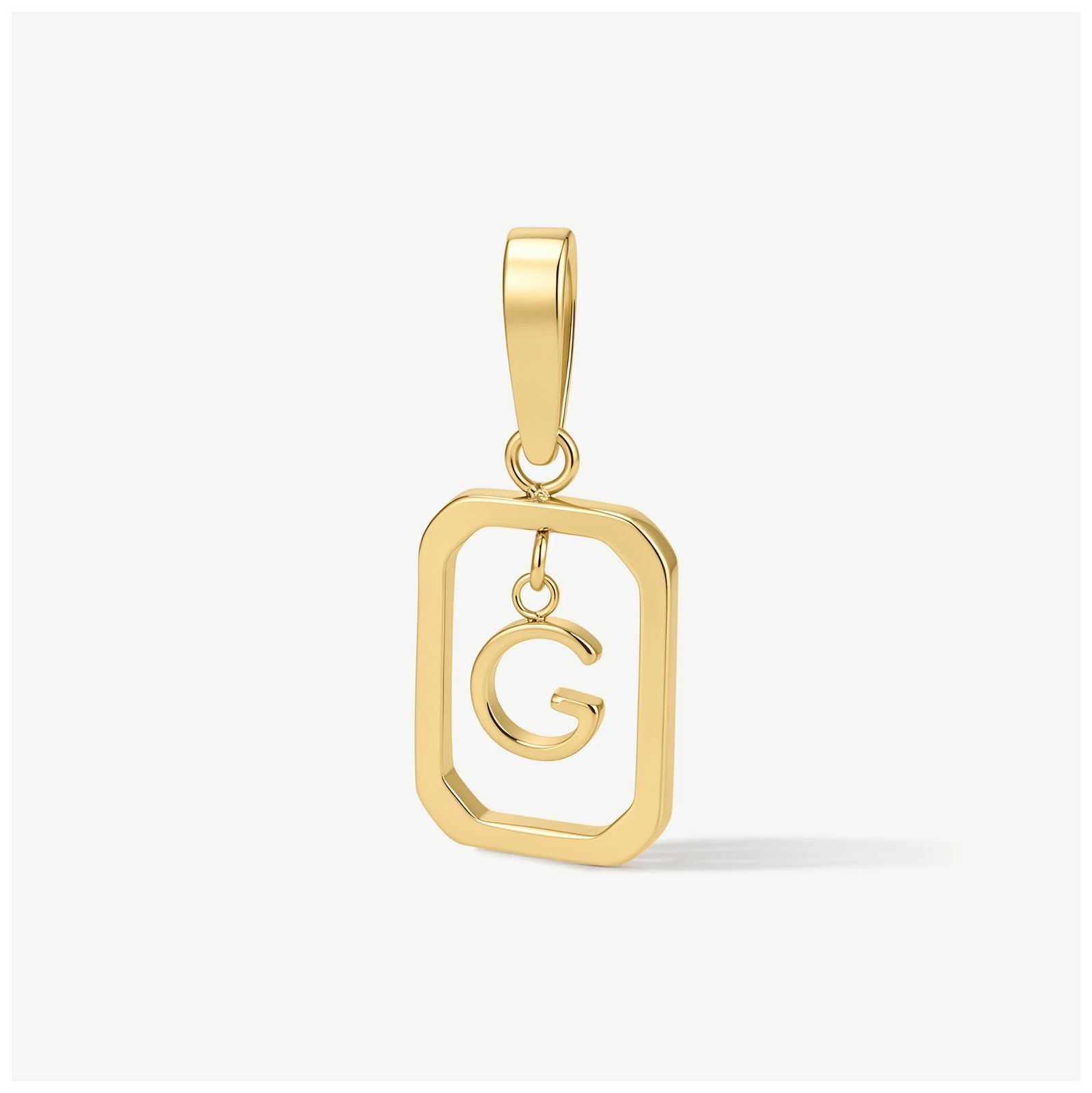 D.LOUISE CH-18-07 Gold Tone Floating Initial Pendant - G Jewellery